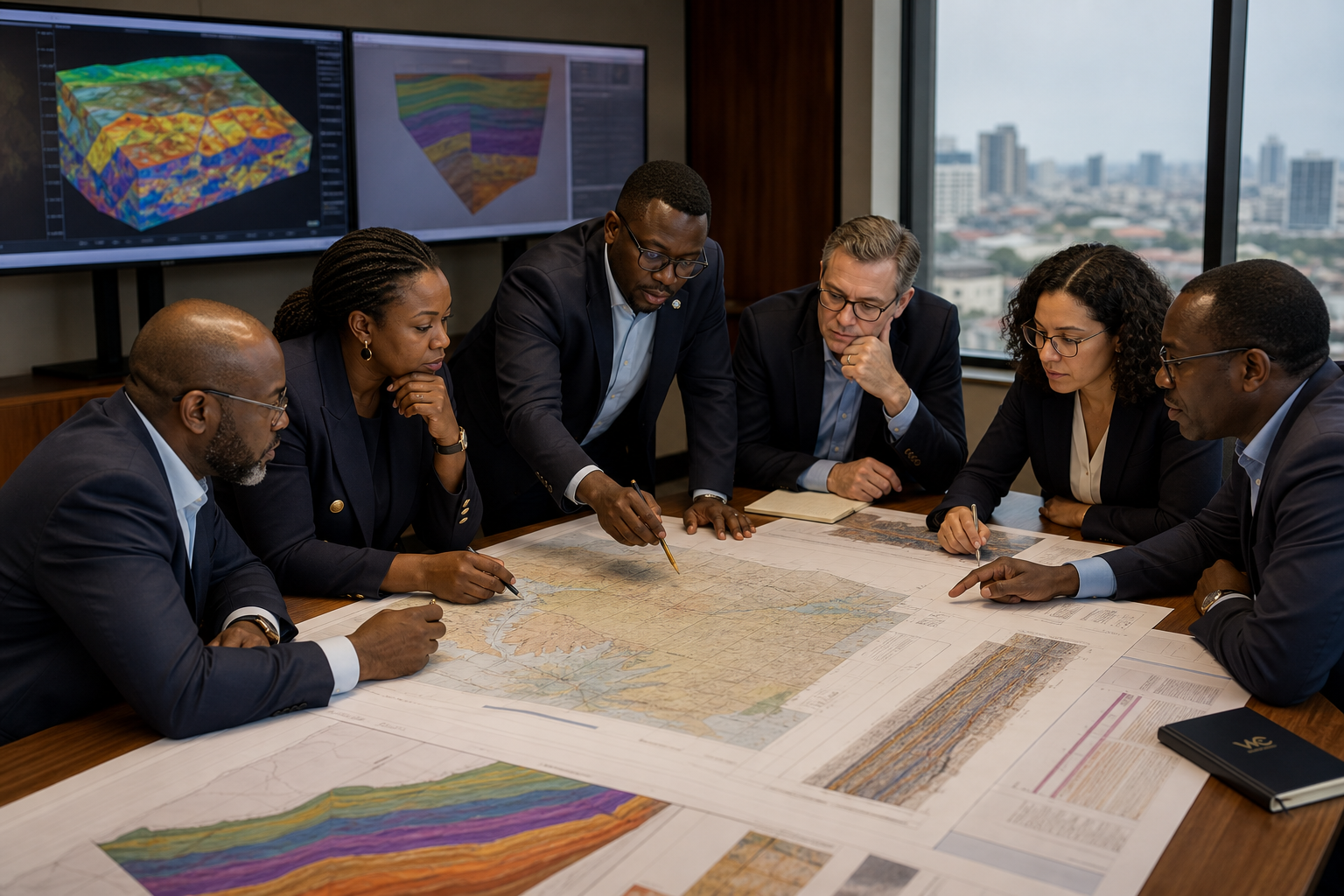 Advisory review of prospect maps and well sections with partners
